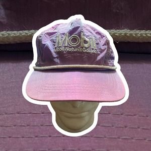 Vintage Mobil Trucker Hat Natural Gas Inc. Adjustable Cap